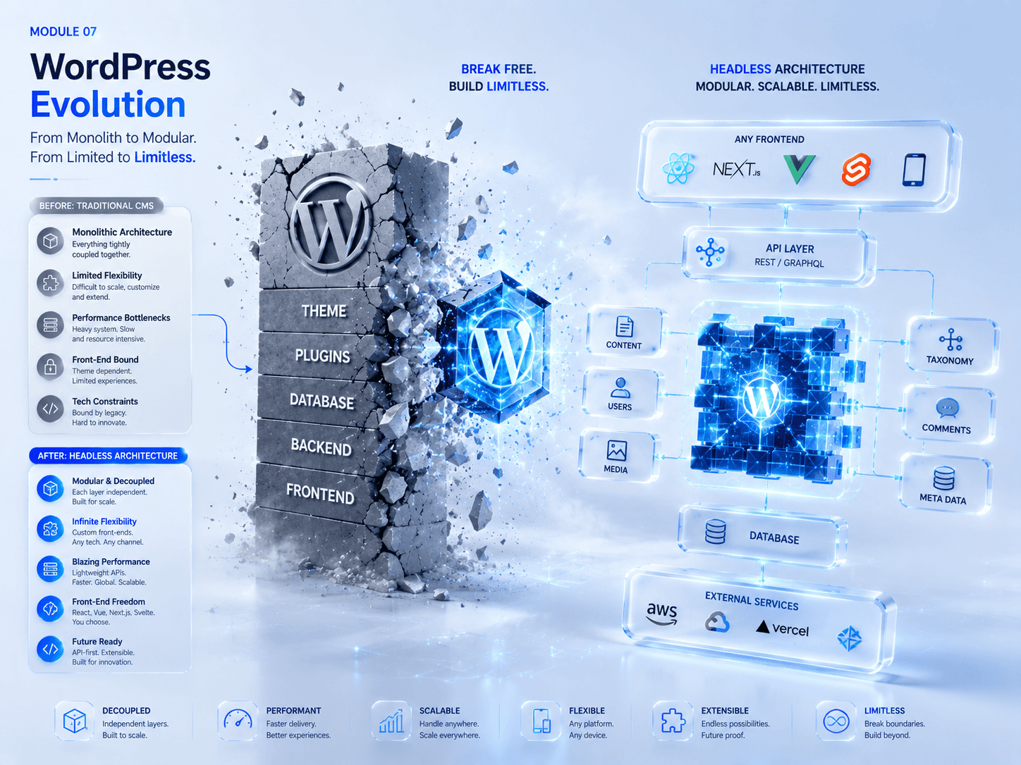 WordPress Evolution module visual